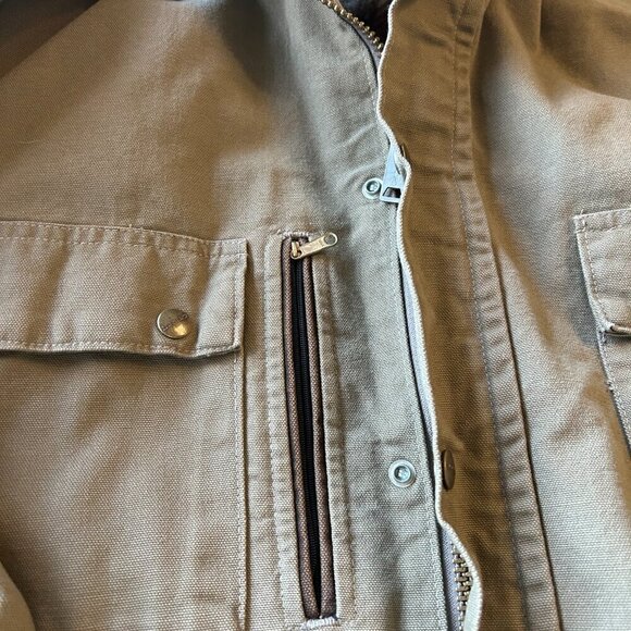 Carhartt Men’s XL Olive Green Blanket-Lined Jacket – Durable Workwear - Picture 7 of 10